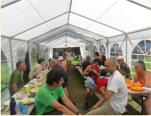 Tenda menjador a la Vall de la Llosa